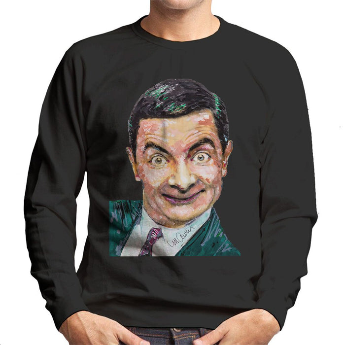 Sidney Maurer Original Portrait Of Mr Bean Rowan Atkinson Mens Sweatshirt - Mens Sweatshirt