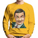 Sidney Maurer Original Portrait Of Mr Bean Rowan Atkinson Mens Sweatshirt - Small / Gold - Mens Sweatshirt