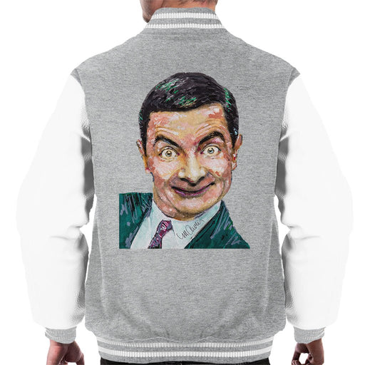 Sidney Maurer Original Portrait Of Mr Bean Rowan Atkinson Mens Varsity Jacket - Mens Varsity Jacket