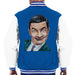 Sidney Maurer Original Portrait Of Mr Bean Rowan Atkinson Mens Varsity Jacket - Small / Royal/White - Mens Varsity Jacket
