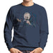 Sidney Maurer Original Portrait Of Neil Diamond Singing Mens Sweatshirt - Small / Navy Blue - Mens Sweatshirt