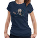 Sidney Maurer Original Portrait Of Neil Diamond Singing Womens T-Shirt - Small / Navy Blue - Womens T-Shirt