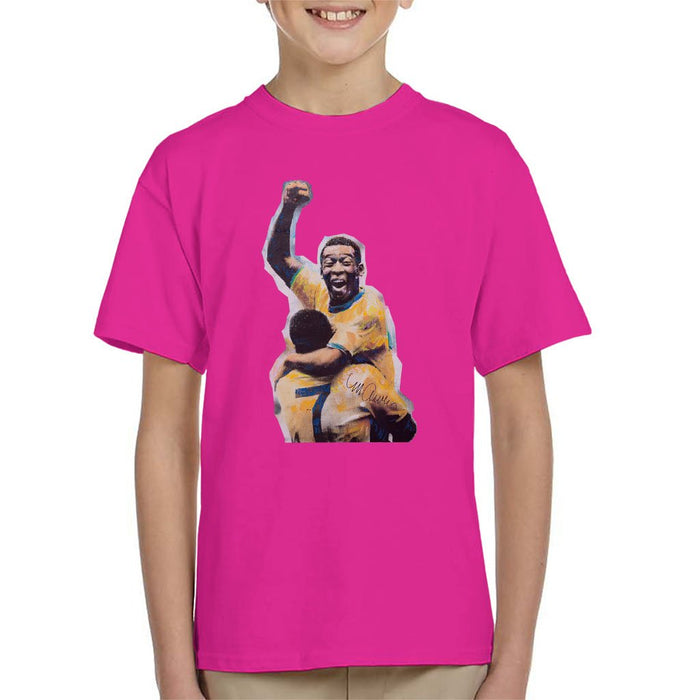 Sidney Maurer Original Portrait Of Pele Kids T-Shirt - Kids Boys T-Shirt