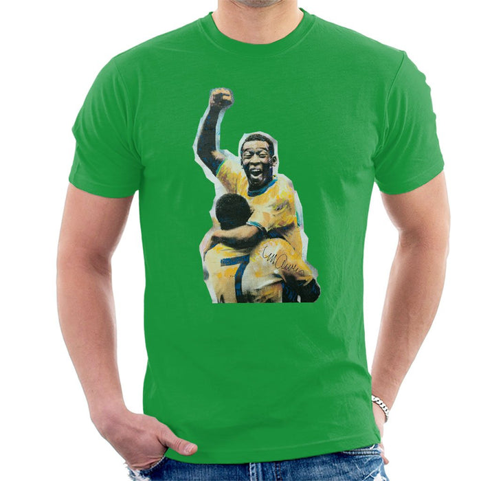 Sidney Maurer Original Portrait Of Pele Mens T-Shirt - Mens T-Shirt