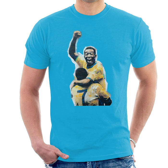 Sidney Maurer Original Portrait Of Pele Mens T-Shirt - Mens T-Shirt