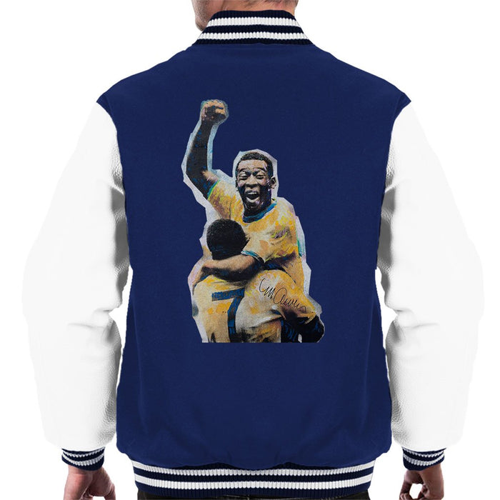Sidney Maurer Original Portrait Of Pele Mens Varsity Jacket - Mens Varsity Jacket