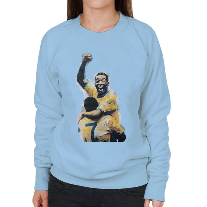 Sidney Maurer Original Portrait Of Pele Womens Sweatshirt - Womens Sweatshirt
