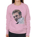 Sidney Maurer Original Portrait Of Steve McQueen Womens Sweatshirt - Small / Light Pink - Womens Sweatshirt