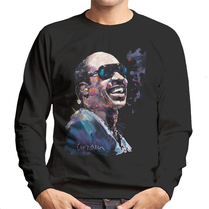 Sidney Maurer Original Portrait Of Stevie Wonder Mens Sweatshirt - Mens Sweatshirt