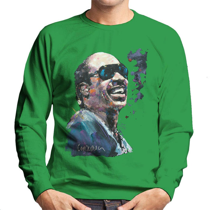 Sidney Maurer Original Portrait Of Stevie Wonder Mens Sweatshirt - Mens Sweatshirt