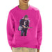 Sidney Maurer Original Portrait Of Bob Dylan On Bass Kids Sweatshirt - X-Small (3-4 yrs) / Hot Pink - Kids Boys Sweatshirt