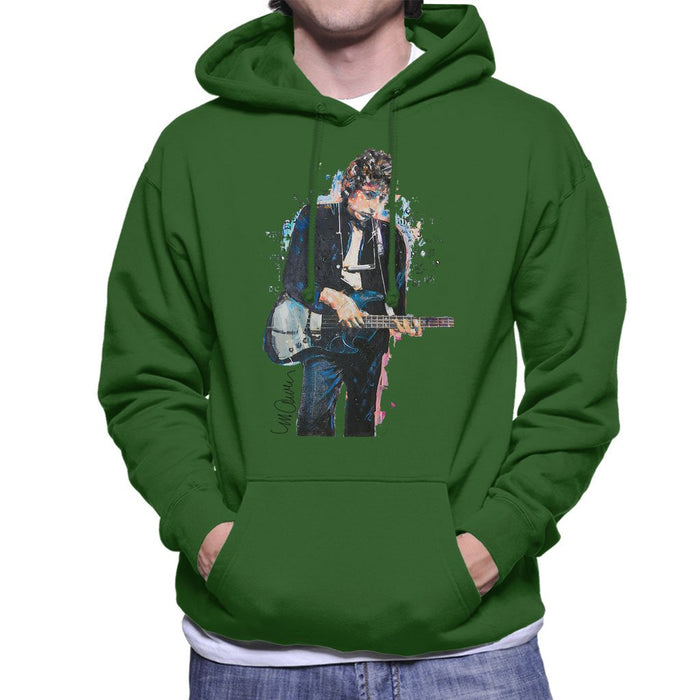 Sidney Maurer Original Portrait Of Bob Dylan On Bass Mens Hooded Sweatshirt - Mens Hooded Sweatshirt