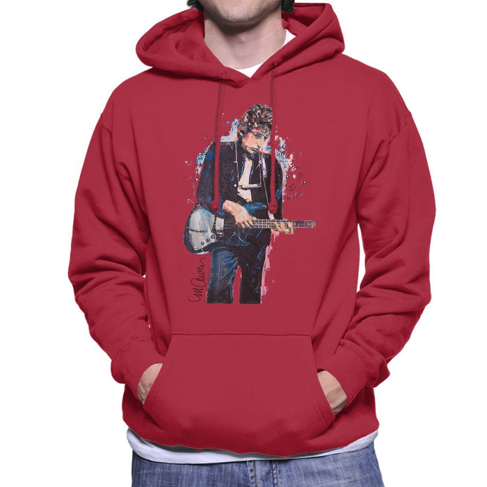 Sidney Maurer Original Portrait Of Bob Dylan On Bass Mens Hooded Sweatshirt - Mens Hooded Sweatshirt