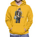 Sidney Maurer Original Portrait Of Bob Dylan On Bass Mens Hooded Sweatshirt - Small / Gold - Mens Hooded Sweatshirt