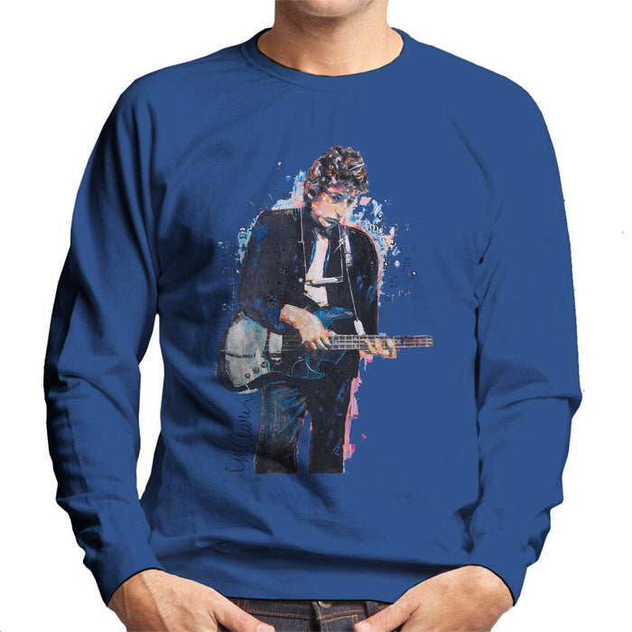 Sidney Maurer Original Portrait Of Bob Dylan On Bass Mens Sweatshirt - Mens Sweatshirt