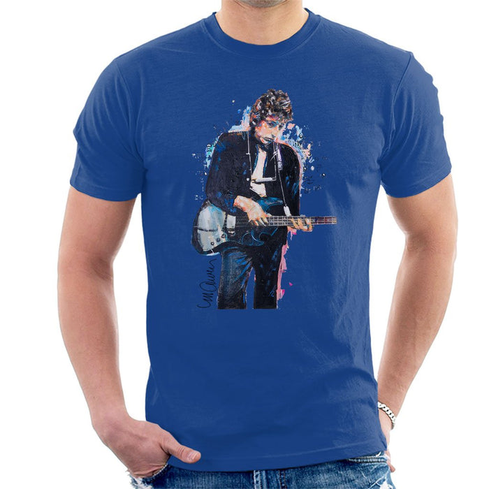 Sidney Maurer Original Portrait Of Bob Dylan On Bass Mens T-Shirt - Mens T-Shirt