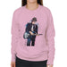 Sidney Maurer Original Portrait Of Bob Dylan On Bass Womens Sweatshirt - Small / Light Pink - Womens Sweatshirt