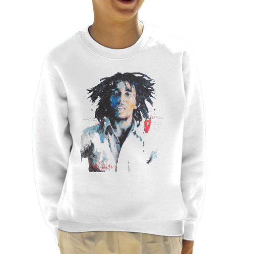 Sidney Maurer Original Portrait Of Bob Marley Kid's Sweatshirt