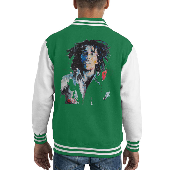 Sidney Maurer Original Portrait Of Bob Marley Kid's Varsity Jacket