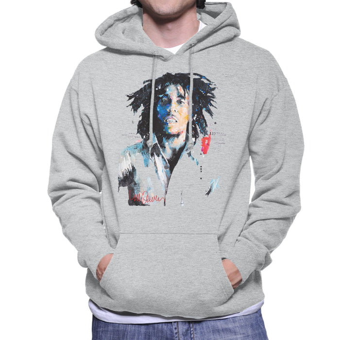 Sidney Maurer Original Portrait Of Bob Marley Men's Hooded Sweatshirt