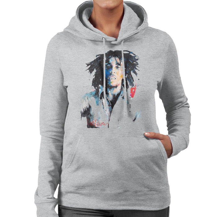 Sidney Maurer Original Portrait Of Bob Marley Women's Hooded Sweatshirt