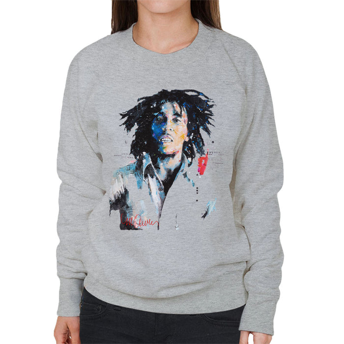 Sidney Maurer Original Portrait Of Bob Marley Women's Sweatshirt