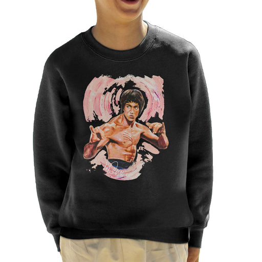 Sidney Maurer Original Portrait Of Bruce Lee Enter The Dragon Kid's Sweatshirt