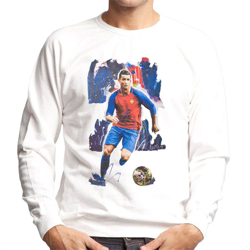 Sidney Maurer Original Portrait Of Cristiano Ronaldo Men's Sweatshirt