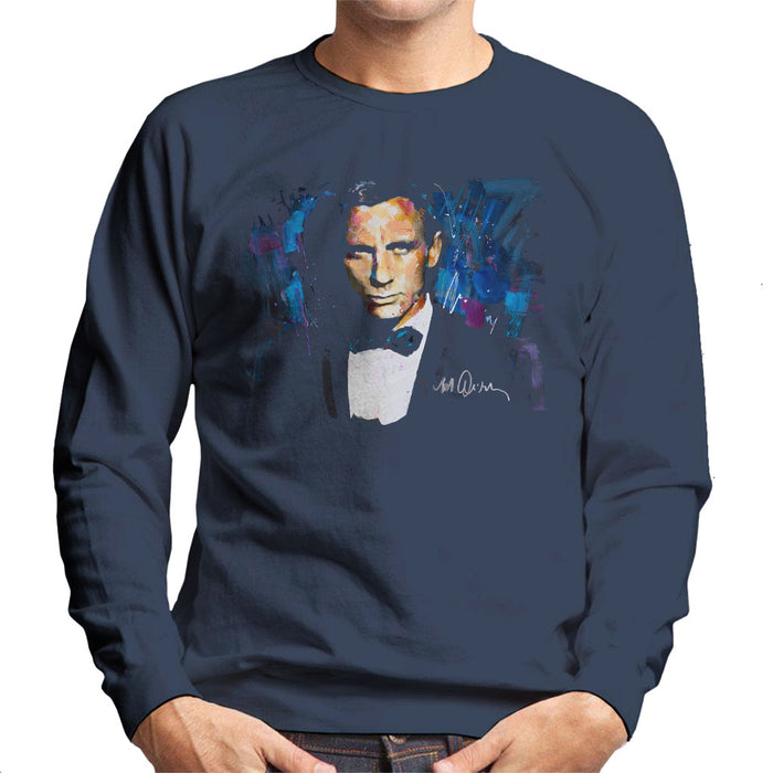 Sidney Maurer Original Portrait Of Daniel Craig James Bond Men's Sweatshirt