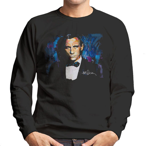 Sidney Maurer Original Portrait Of Daniel Craig James Bond Men's Sweatshirt