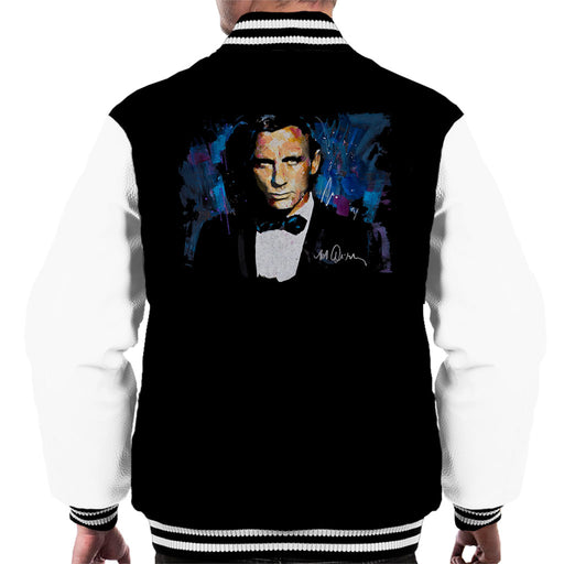 Sidney Maurer Original Portrait Of Daniel Craig James Bond Men's Varsity Jacket