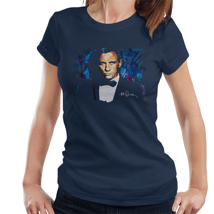 Sidney Maurer Original Portrait Of Daniel Craig James Bond Women's T-Shirt