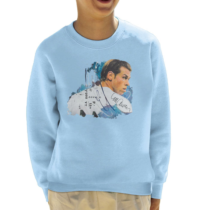 Sidney Maurer Original Portrait Of Gareth Bale Kid's Sweatshirt