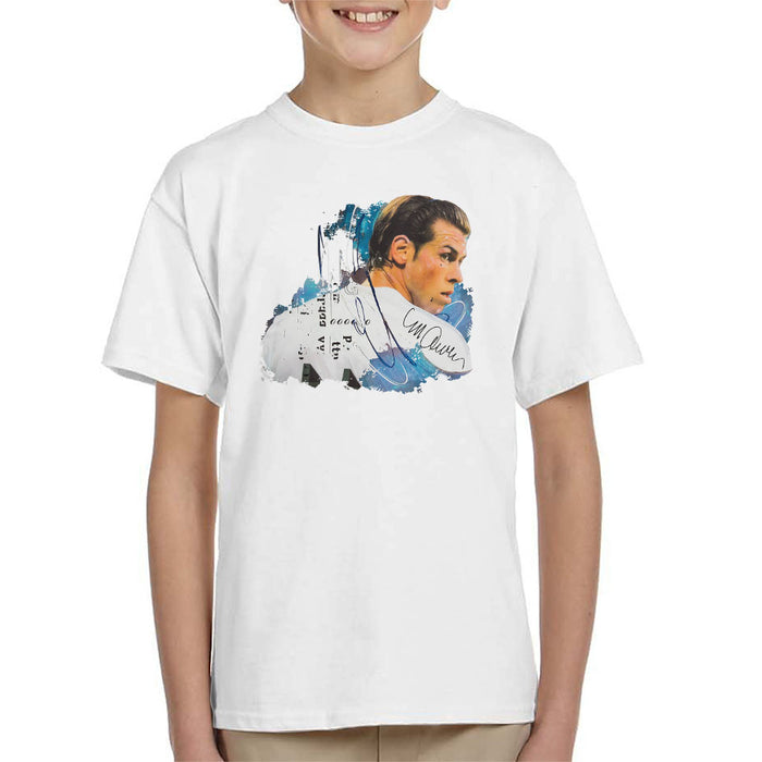 Sidney Maurer Original Portrait Of Gareth Bale Kid's T-Shirt