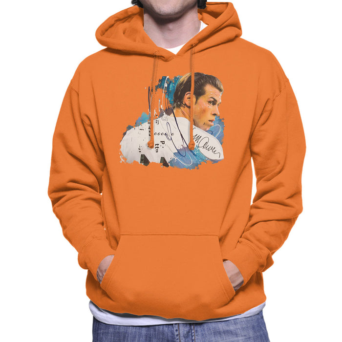 Sidney Maurer Original Portrait Of Gareth Bale Men's Hooded Sweatshirt