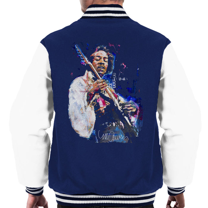 Sidney Maurer Original Portrait Of Jimi Hendrix Men's Varsity Jacket