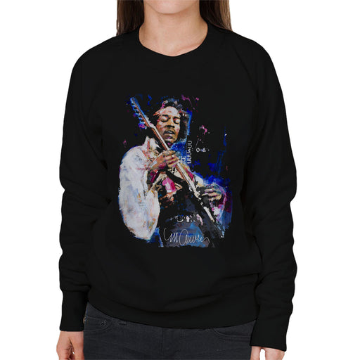 Sidney Maurer Original Portrait Of Jimi Hendrix Women's Sweatshirt