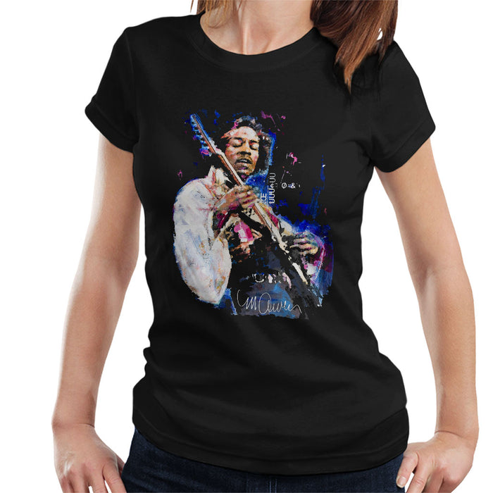 Sidney Maurer Original Portrait Of Jimi Hendrix Women's T-Shirt