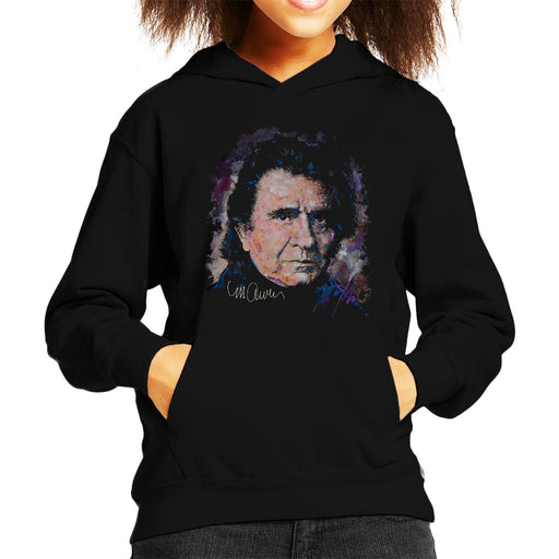 Sidney Maurer Original Portrait Of Johnny Cash Kid's Hooded Sweatshirt