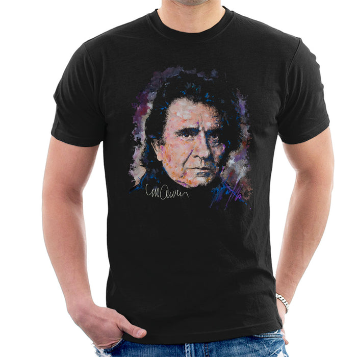Sidney Maurer Original Portrait Of Johnny Cash Men's T-Shirt