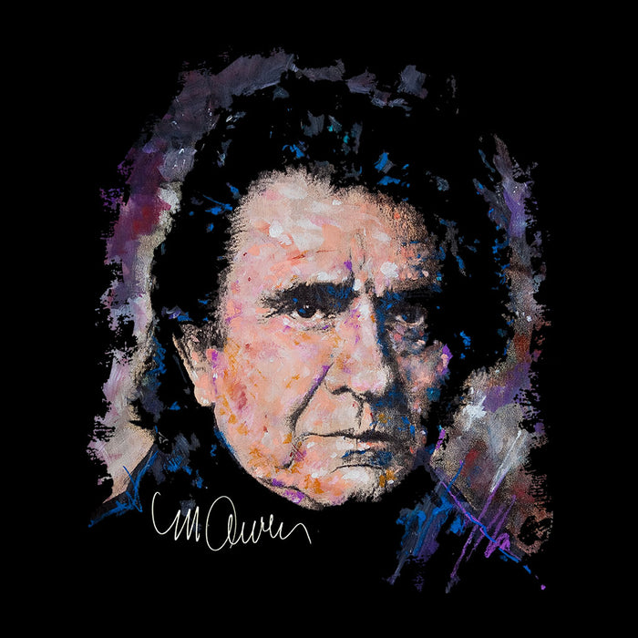 Sidney Maurer Original Portrait Of Johnny Cash Women's Sweatshirt