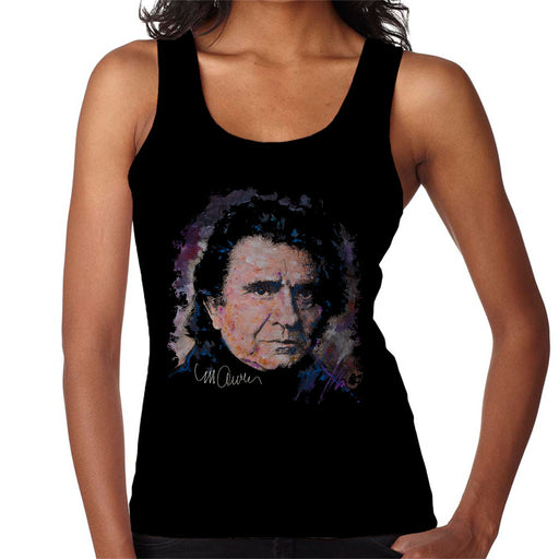 Sidney Maurer Original Portrait Of Johnny Cash Women's Vest