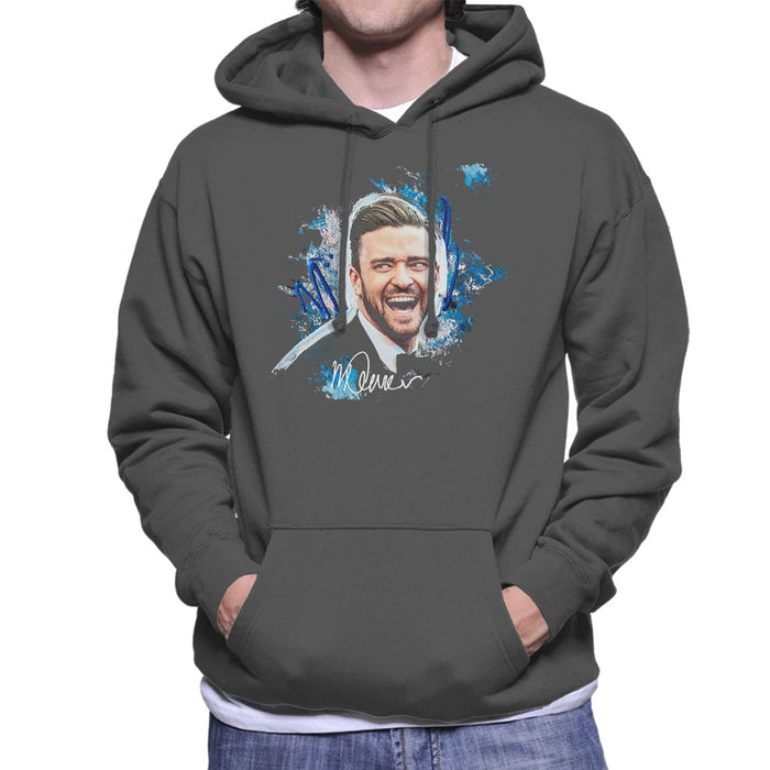 Sidney Maurer Original Portrait Of Justin Timberlake Men's Hooded Sweatshirt