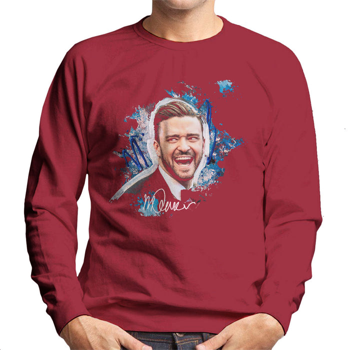 Sidney Maurer Original Portrait Of Justin Timberlake Men's Sweatshirt