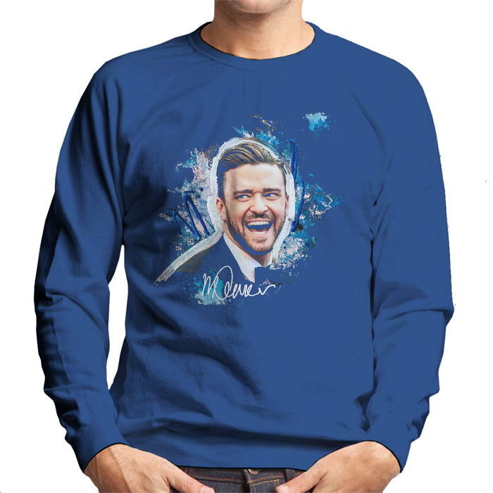 Sidney Maurer Original Portrait Of Justin Timberlake Men's Sweatshirt