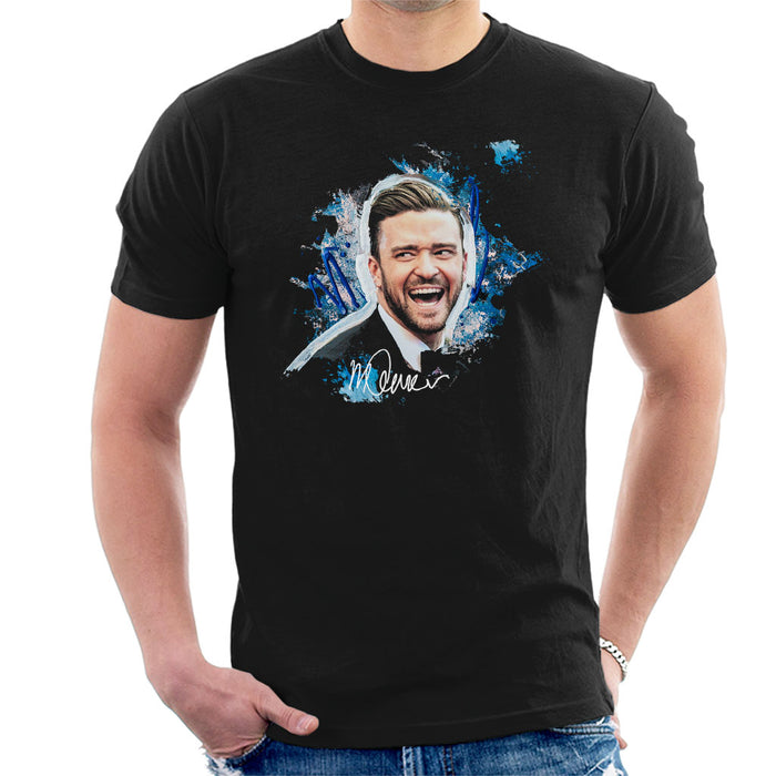 Sidney Maurer Original Portrait Of Justin Timberlake Men's T-Shirt