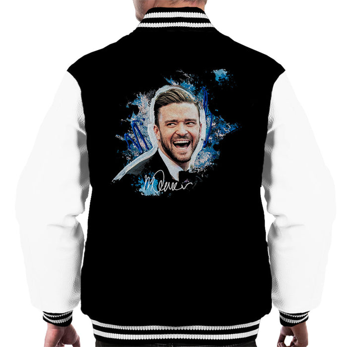 Sidney Maurer Original Portrait Of Justin Timberlake Men's Varsity Jacket