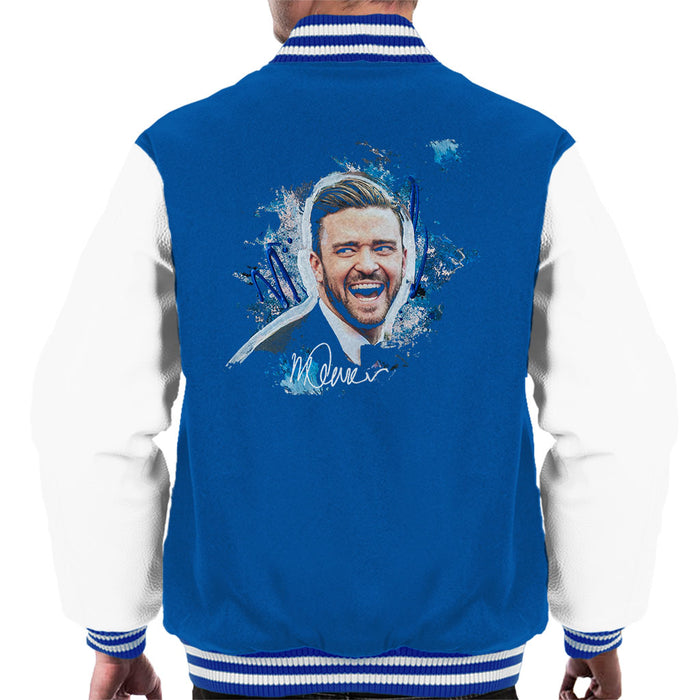 Sidney Maurer Original Portrait Of Justin Timberlake Men's Varsity Jacket