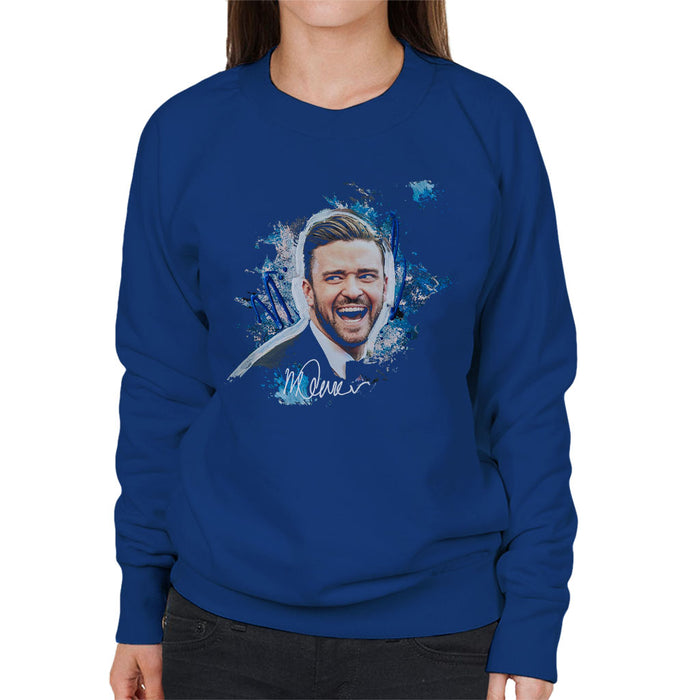 Sidney Maurer Original Portrait Of Justin Timberlake Women's Sweatshirt