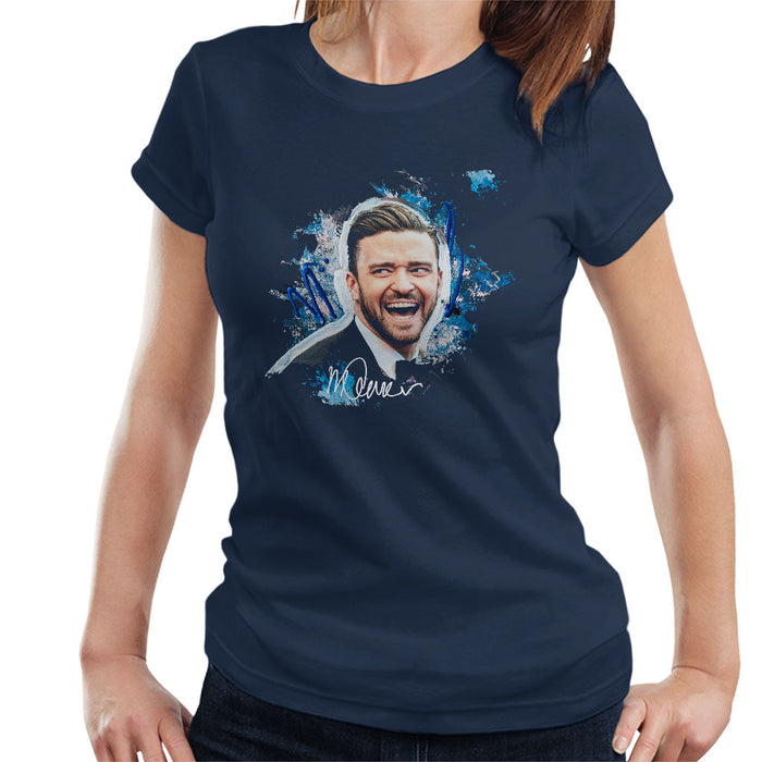 Sidney Maurer Original Portrait Of Justin Timberlake Women's T-Shirt